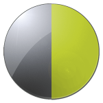 light green silver mirror lens